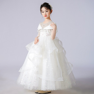 Vestido <span class=keywords><strong>de</strong></span> tul esponjoso con flores <span class=keywords><strong>para</strong></span> niñas <span class=keywords><strong>de</strong></span> 4 a 12 años, vestido <span class=keywords><strong>de</strong></span> pastel esponjoso, vestido <span class=keywords><strong>de</strong></span> noche <span class=keywords><strong>de</strong></span> alta gama <span class=keywords><strong>para</strong></span> actuaciones <span class=keywords><strong>de</strong></span> piano y banquetes. - Product Image 6