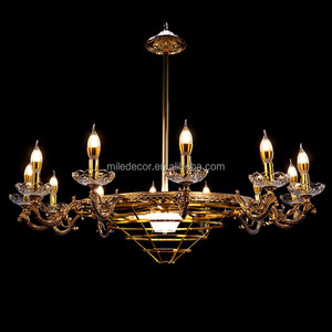 Lustre transparent à 6 bras bon marché pour décoration extérieure de mariage, lumières en cristal suspendues pour événements de mariage - Product Image 3