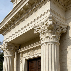 Capitale de colonne en polystyrène expansé (EPS) sculptée imitation pierre, style corinthien, pour décoration extérieure de villas et hôpitaux, sur mesure, directement de l'usine - Product Image 4