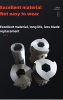 Couteau de broyeur sur mesure résistant aux chocs, insert de coupe en alliage pour le recyclage du caoutchouc usagé et le broyage des déchets
