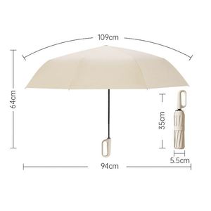 Custom Stock Wind-Resistant Double-Person 21-Inch Ring Handle 8-Rib Fully Automatic Folding <b>Large</b> Sun and Rain <b>Umbrella</b> - Product Image 6