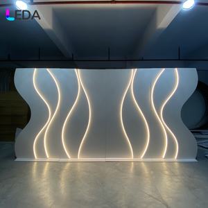 LEDA azul curvo LED telón de fondo luminoso RGB decoración fiesta suministros telón de fondo soporte para eventos de boda - Product Image 5