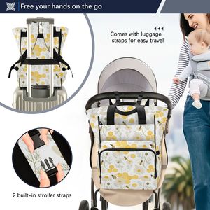 Tas popok ransel berubah popok perawatan bayi bersalin tahan air desain mewah - Product Image 4
