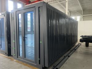 Bâtiment en conteneur préfabriqué Offre Spéciale de 20 pieds et 40 pieds Panneau sandwich à toit plat <span class=keywords><strong>Maison</strong></span> en conteneur meublée avec conteneur de toilette - Product Image 2