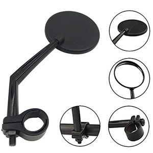 Espejo convexo negro para bicicleta, espejo retrovisor ajustable para manillar de bicicleta de montaña, accesorio de ciclismo de plástico, 7,5 cm de longitud - Product Image 1
