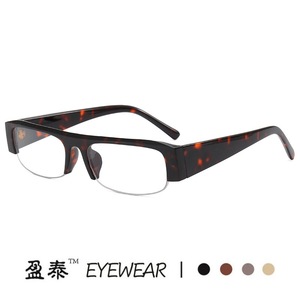 Eyewear Rectangle Half <b>Frame</b> PC Lens Anti Reflective Unisex Glasses UV400 Protection - Product Image 1