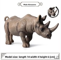 Jouets en PVC écologiques pour enfants, modèles d'animaux (tigre, lion, hippopotame), ensemble éducatif et cognitif WeiLaiToys, pour tous les âges
