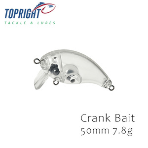 Señuelo de Pesca Topwater Crankbait <span class=keywords><strong>T</strong></span>-9244 de 50mm y 7.8g, Cuerpos de Señuelo Flotantes sin Pintar, Señuelos Artificiales Duros para Pesca en Agua Dulce - Product Image 1