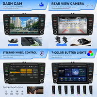 Autoradio Android Auto BQCC 8 pouces IPS MP5 avec écran Carplay, lecteur multimédia MP5, RDS, BT, FM, stéréo de voiture pour Skoda Octavia 2 (A5) 04-13
