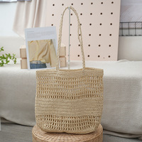 Sac fourre-tout de luxe fait main, sac de plage en paille tressée écologique, grande capacité, tendance transfrontalière personnalisable pour l'été