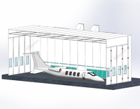 Cabine de peinture semi-ascendante homologuée CE pour camions, chauffage diesel, grande cabine de peinture pour avions