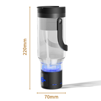 Bouteille Générateur d'Eau Hydrogénée Portable 2000PPB SPE PEM Ioniseur Alcalin pH 7.5 Machine à Eau Hydrogénée Haute Concentration H2