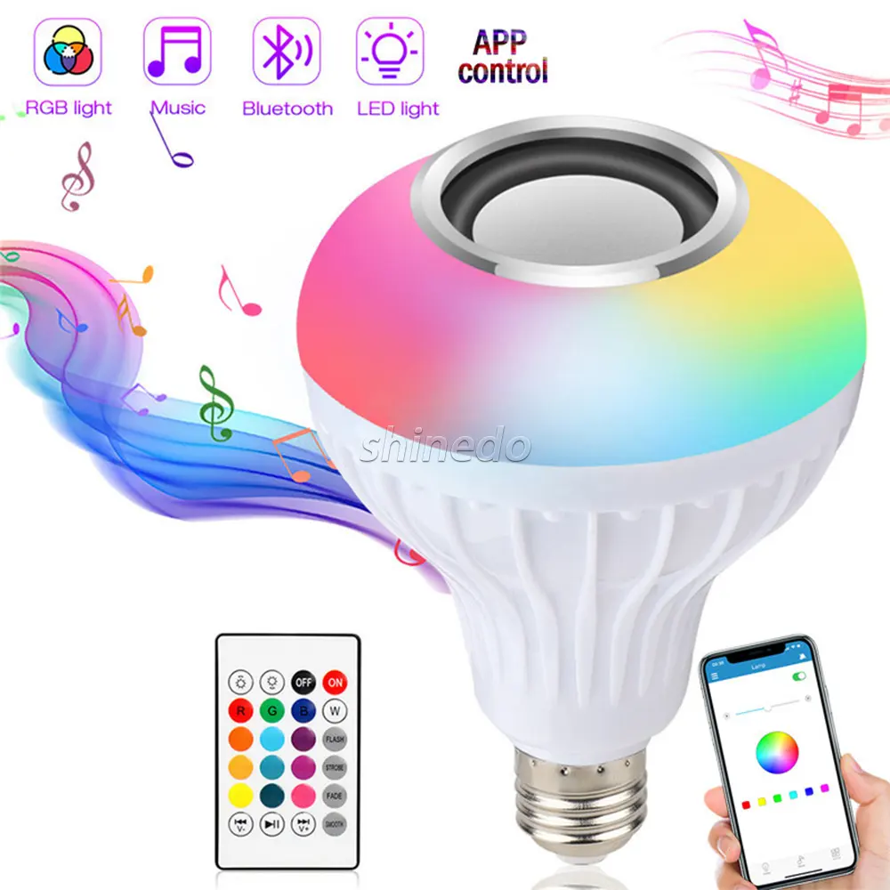 Wholesale 1LED Wireless Light RGB Smart Music E27 Bulb Smart home lights with Remote Control