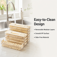 Boîte de rangement Loyal pour congélateur, idéale pour les espaces étroits, pour la conservation et l'organisation des aliments, en plastique