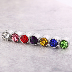 Fashion Stainless Steel Magnetic Ear Cuffs 5mm Zirconia Stud <b>Earrings</b> for Men & Women - No <b>Piercing</b> Ear Clip - Product Image 3