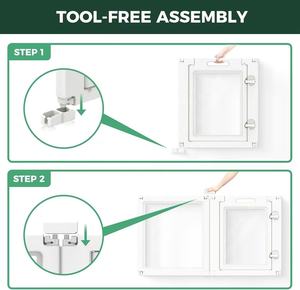 Venta caliente acrílico transparente plástico perro corralito interior mascota pluma fácil montar valla perro jaula perrera jaula mascota casa - Product Image 3
