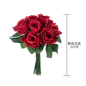 ช่อดอกกุหลาบประดิษฐ์ CallaFloral สมจริง ทำจากผ้าทอแบบแพน สำหรับตกแต่งงานแต่งงาน ตกแต่งบ้าน ตกแต่งสำนักงาน ของขวัญ - Product Image 4