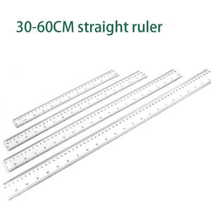 दो पैमानों 50 सेमी/19 इंच प्लास्टिक पारदर्शी सीधे शासक स्पष्ट उत्पाद श्रेणी श्रेणी - Product Image 5