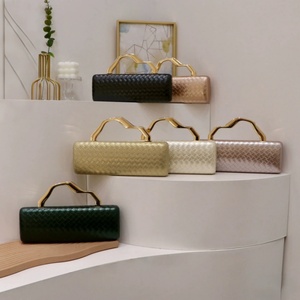 Factory Direct Bulk OEM Woven PU Leather Laser Logo Custom Handle Commercial Wholesale Women's Evening <b>Bags</b> - Product Image 6