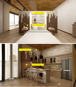 INTCO नई आगमन आसान स्थापित इनडोर निविड़ अंधकार सजावट 3D बाथरूम की दीवार पैनलों प्लास्टिक <span class=keywords><strong>Baseboard</strong></span> मोल्डिंग - Product Image 4