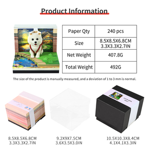 Bloc-notes 3D Aventure Chiot, Calendrier 2027, Sculpture <span class=keywords><strong>de</strong></span> Chien Voyageur avec Lumière LED, Décoration <span class=keywords><strong>de</strong></span> Bureau Esthétique, Cadeau pour Amateurs d'Animaux - Product Image 6