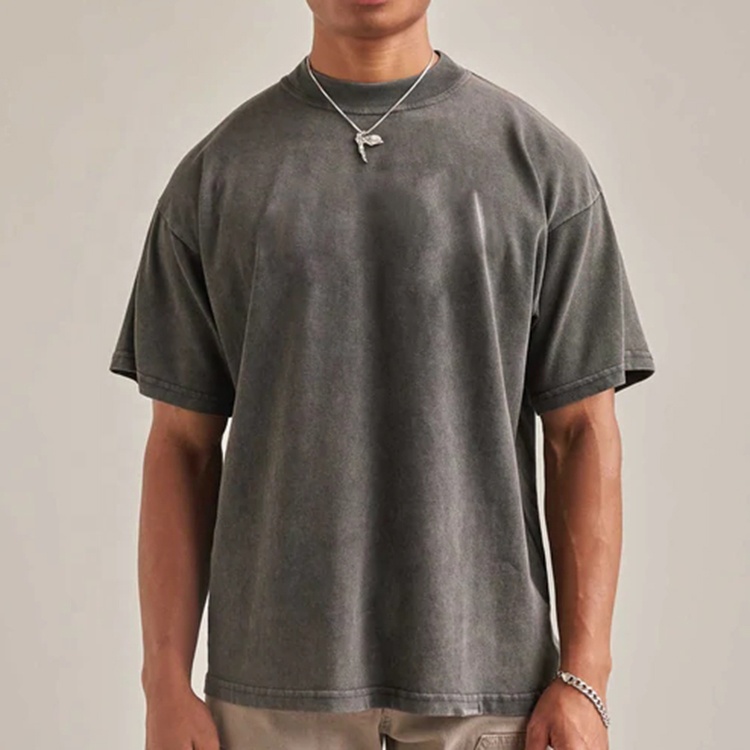 Cotton Oversized Printed Washed T-Shirt