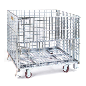 Kim loại thép lưới <span class=keywords><strong>container</strong></span> kho hậu cần Stackable dây lưới <span class=keywords><strong>Container</strong></span> vận chuyển hộp giỏ <span class=keywords><strong>container</strong></span> cho ánh sáng tải - Product Image 6