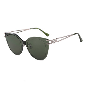 Gafas de sol tipo ojo de gato con montura completa, lentes gris oscuro, protección UV400, protección solar para mujeres adultas - Product Image 6