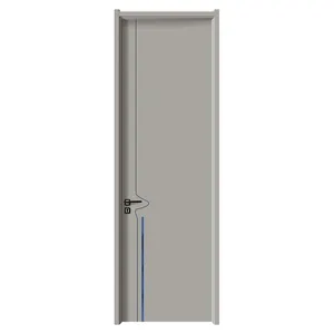 High Quality Cheap Price Room Prehung Modern Design Entry Teak Solid wood PVC Interior WPC wood Door