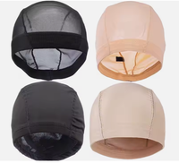 Gorros para Pelucas Tallas S M L, Gorro de Malla Elástica de Nailon para Pelucas de Cabello Humano en 3 Colores