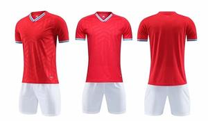 أطقم قمصان كرة القدم الوطنية، زي موحد فارغ أحمر أبيض أسود، جودة تايلاندية، قميص كرة قدم للذكرى الخمسين، 100% بوليستر سريع الجفاف - Product Image 6