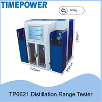 Aparato de Destilación TIMEPOWER: Detección Automática de Presión Atmosférica y Corrección de Temperatura de la Cámara (RT - 400 ° C) ASTM ISO