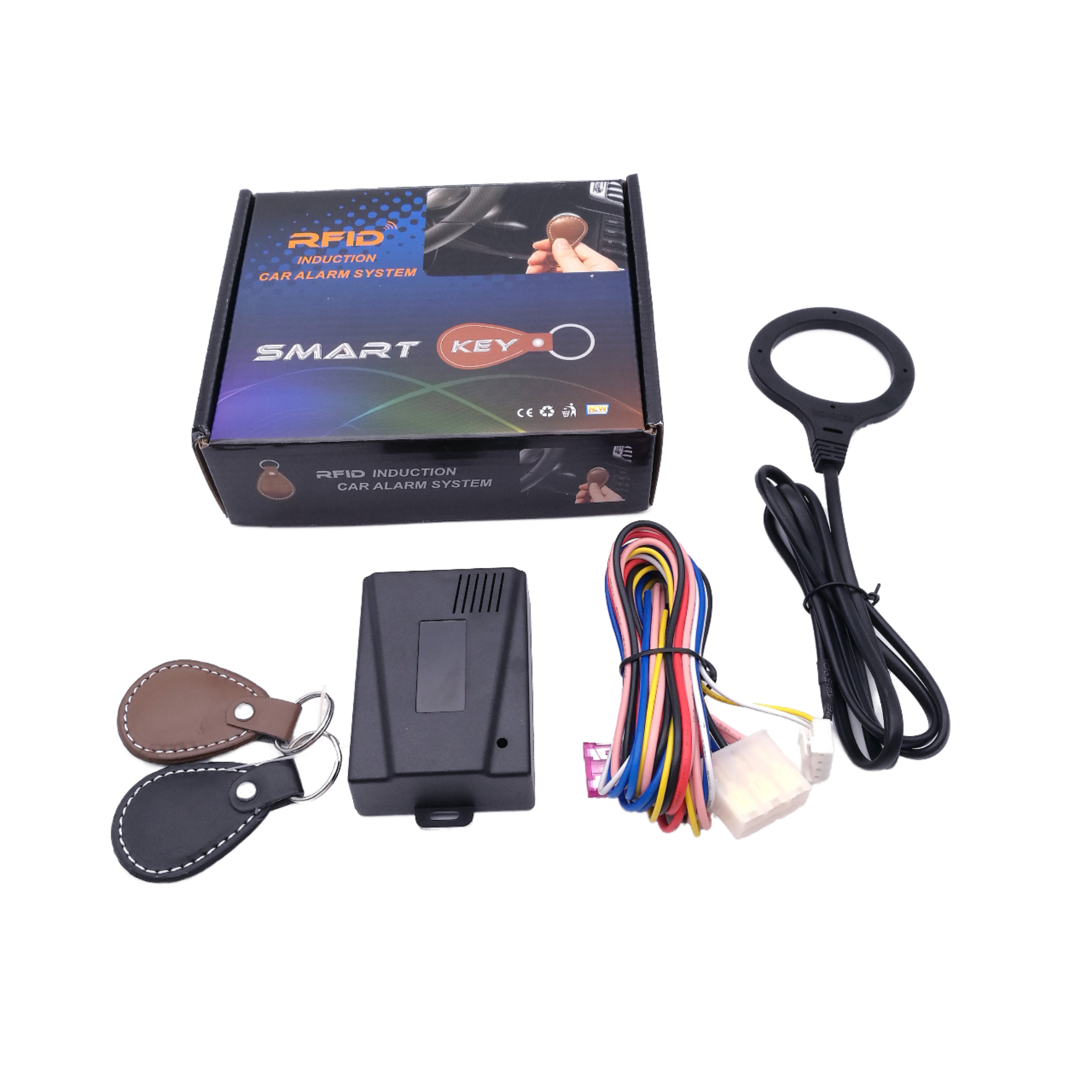 Universal RFID Car Immobilizer Anti-Theft Security System, Smart Engine Lock Protection with Keyless RFID Authentication
