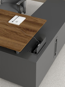 Venta al por mayor Escritorios de oficina personalizados Mesa de ordenador de madera Lujo Ceo Manager Ejecutivo Muebles de oficina modernos - Product Image 4