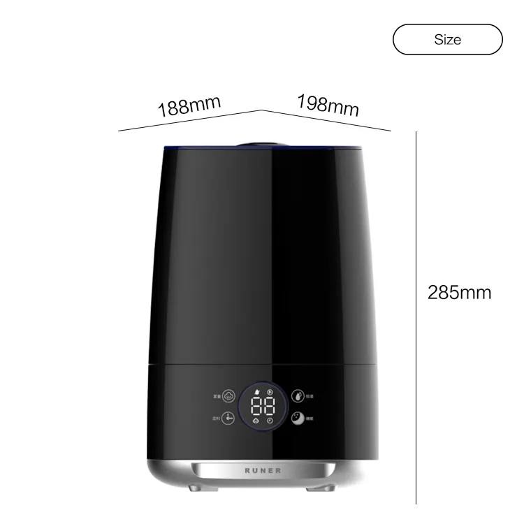 RUNAL WiFi TuyaAPPアロマディフューザーUmidificador Cool Mist Humificador Smart Home Humidificador Room超音波空気加湿器