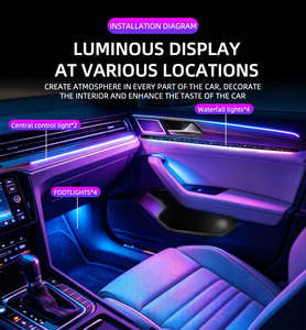 Luz Decorativa para Auto, Pantalla de Control de Color Mágico, Lámpara de Fábrica, Luz Ambiental para Auto, Kit de Luz LED Ambiental para Interior de Auto - Product Image 2
