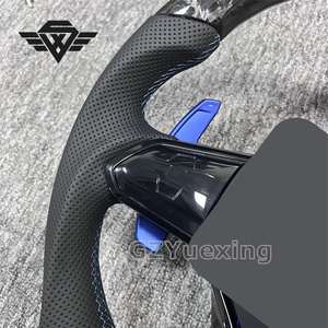 Volant de voiture de haut luxe adapté pour Volkswagen <span class=keywords><strong>Golf</strong></span> <span class=keywords><strong>R</strong></span> <span class=keywords><strong>8</strong></span> <span class=keywords><strong>R</strong></span> Jetta Mk Polo Passat CC lumières LED à ruban de carbone forgé - Product Image 2