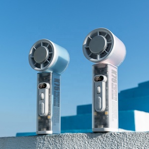 Creative 120 °   Ventilateur portable de bureau à 100 vitesses oscillantes, turbo-refroidissant, haute vitesse, avec veilleuse et fonction <span class=keywords><strong>SOS</strong></span> - Product Image 6