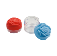 Bouteille vide bleu rose rouge avec bouchons à fleurs pour contenants cosmétiques Ps Pot en plastique