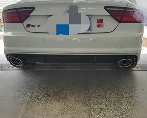 Difusor trasero estilo <span class=keywords><strong>Hunter</strong></span> Auto RS con puntas de escape para Audi A7 Upgrade RS7 Mufla de tubo de escape - Product Image 6