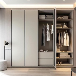 Customizable Freestanding Modern Durable <b>Wardrobe</b> with <b>Large</b> Capacity Storage for Bedroom Hotel & Villa Furniture - Product Image 3