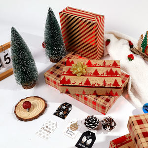 Papel de regalo de Navidad con estampado en caliente 43*300 cm Papel de regalo Papel Kraft - Product Image 6