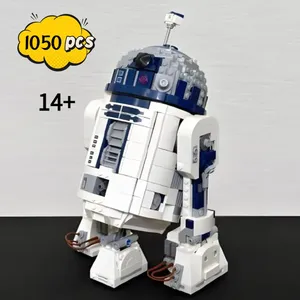 Nouveauté : 1050 pièces de blocs de construction en plastique <span class=keywords><strong>R2</strong></span>-<span class=keywords><strong>D2</strong></span>, modèle de robot de la guerre des étoiles à assembler pour adultes, jouet de construction 75379 - Product Image 2