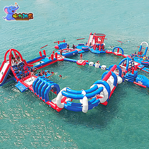 دورة عقبة مائية مخصصة لملعب الحديقة المائية ، دورة عقبة مائية قابلة للنفخ ، عقبة مائية عائمة - Product Image 1