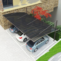 Carport extérieur en aluminium et auvent de toit en polycarbonate