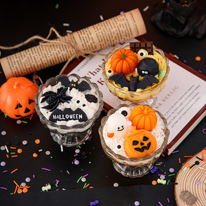 Halloween Skull Cup <b>Candle</b> Blood Orange Scent Dessert Style Aromatherapy <b>Gift</b> Party - Product Image 4