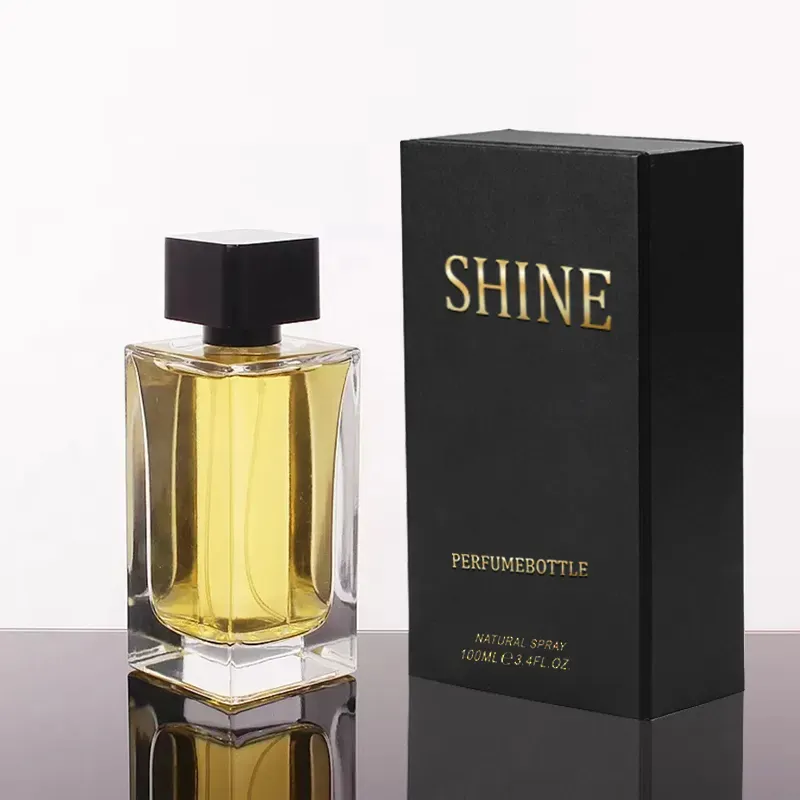 Custom Groothandel Luxe 50Ml 100Ml Vierkante Spuitdop Leeg Vulgeurfles Glas Parfum Parfum Fles