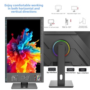 จอภาพแนวตั้งขนาด 27 นิ้ว รุ่นใหม่ WLED IPS5 4K HDR สำหรับเดสก์ท็อป/แล็ปท็อป  ขอบเขตสี SRGB 100% เวลาตอบสนอง 1ms มุมมองการมองเห็น 178 องศา - Product Image 4