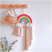 Gland Macramé Arcs En Ciel Nuage Tissé Tenture Décor Bohème Enfants Chambre Décoration