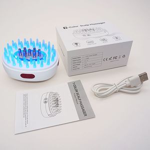Brosse de massage du cuir chevelu électrique intelligente avec lumière à 7 couleurs pour la croissance des cheveux - Product Image 3